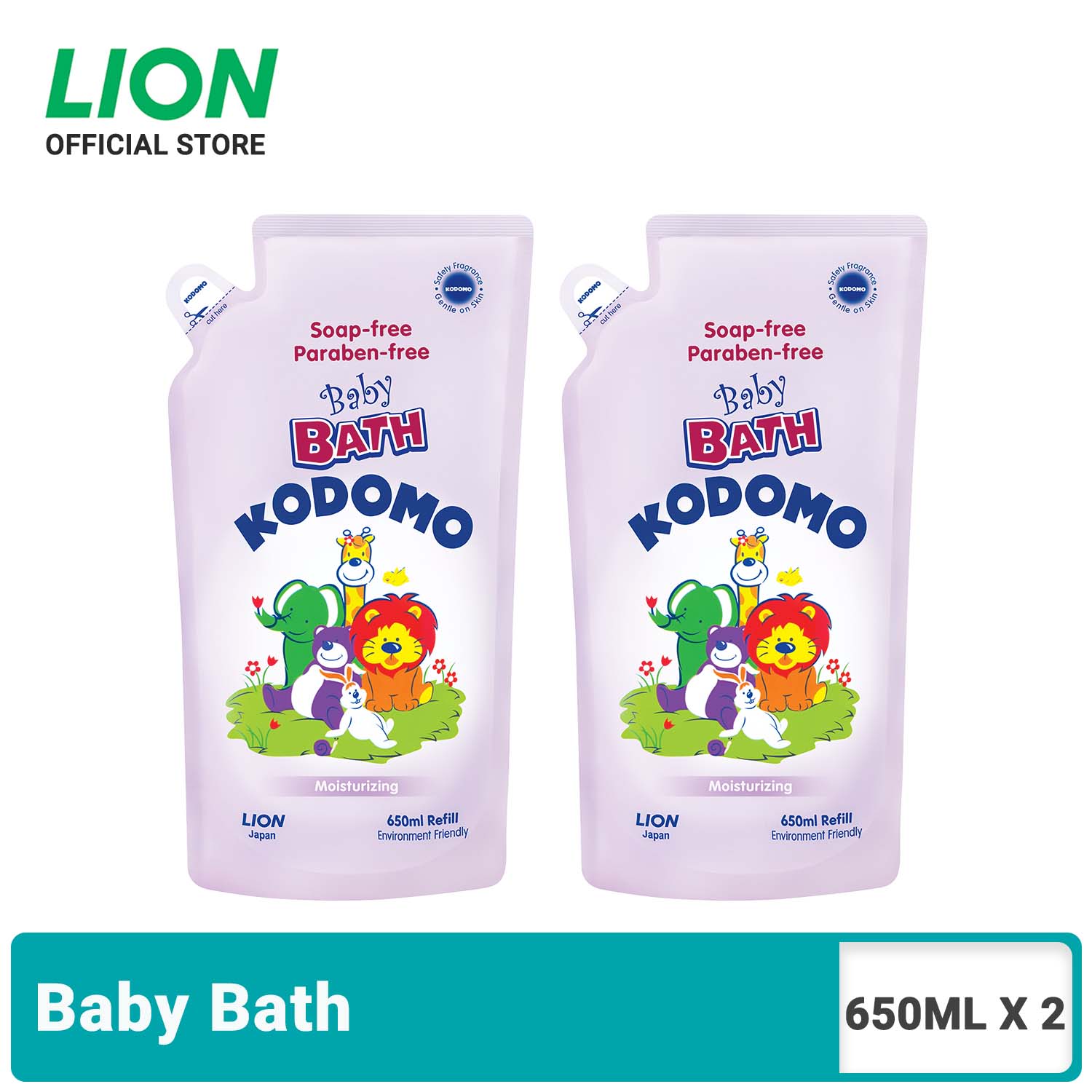 Kodomo Baby Bath Moisturizing Refill 650ml x 2