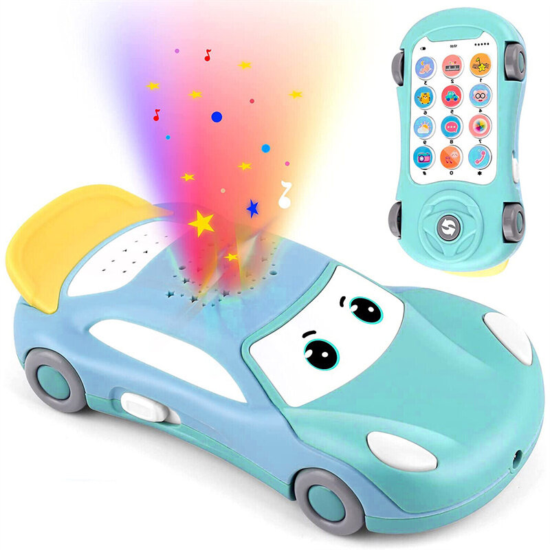Baby Musical Car Phone Toys for 1 Year Old Boy Kids Early Education Learning Toy